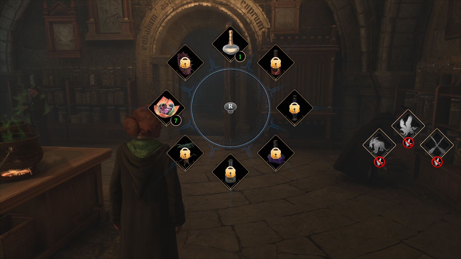 Cómo equipar y usar pociones en el legado de Hogwarts