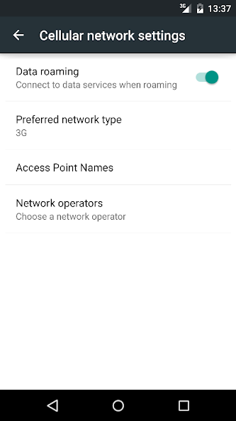 Data Settings