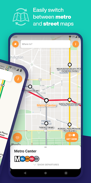 Washington DC Metro Route Map