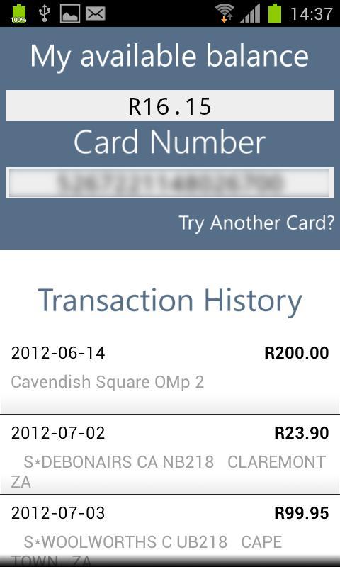 What's on my card?