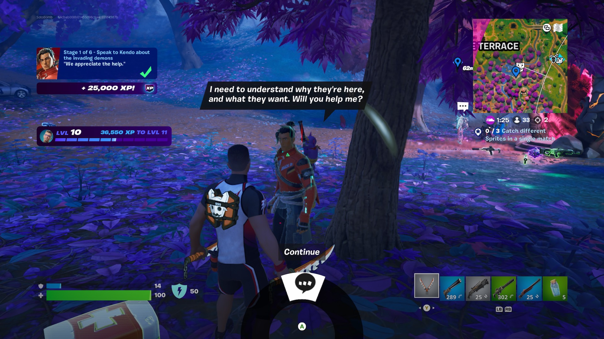 วิธีพูดคุยกับ Kendo เกี่ยวกับปีศาจที่บุกรุกใน Fortnite