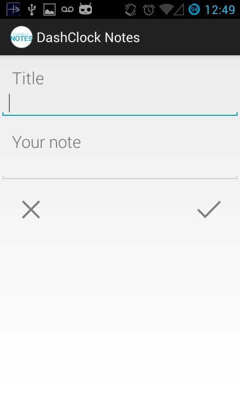 DashClock Notes