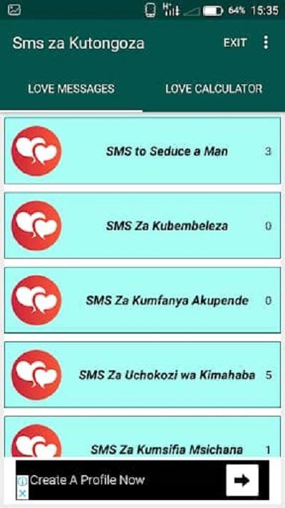 SMS Za Mapenzi 2019