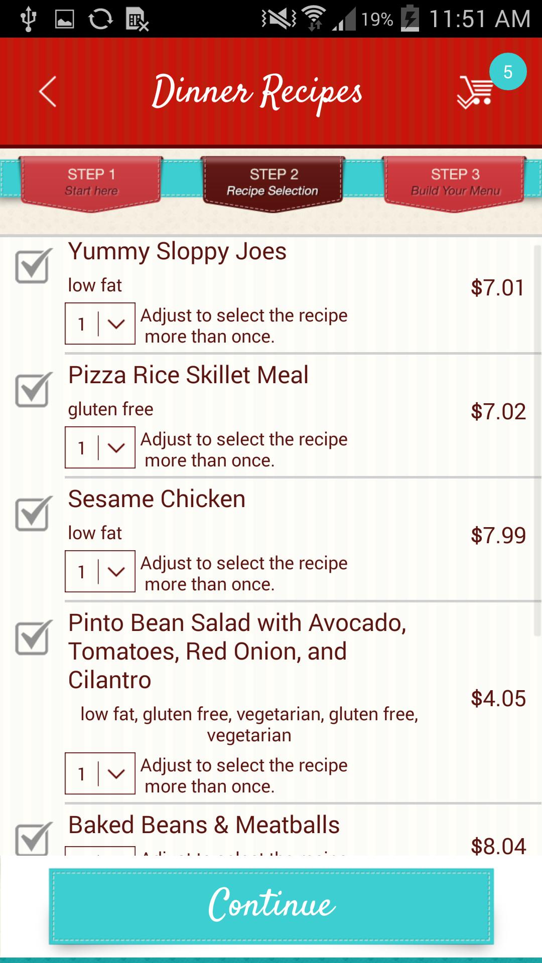 Build a Menu