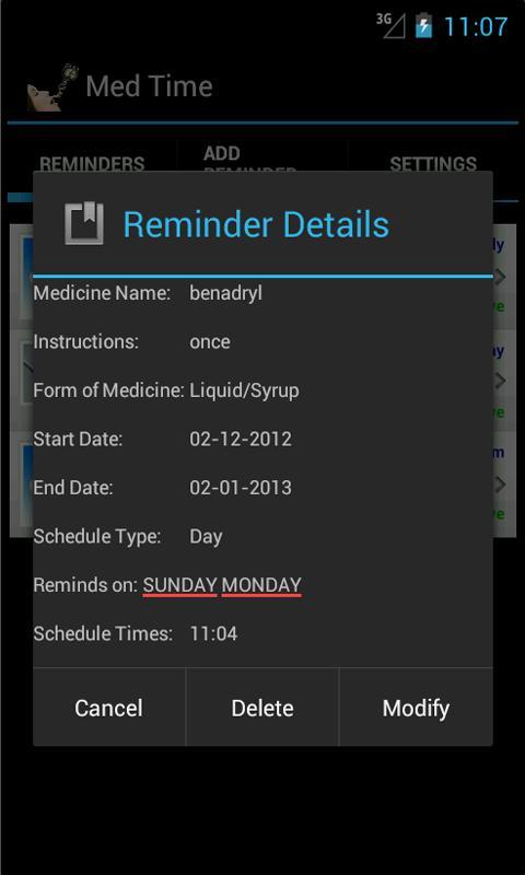 Med Time Reminder