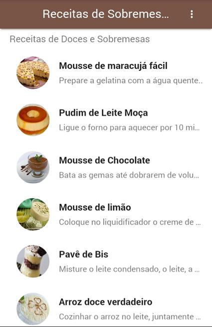 Receitas De Doces E Sobremesas
