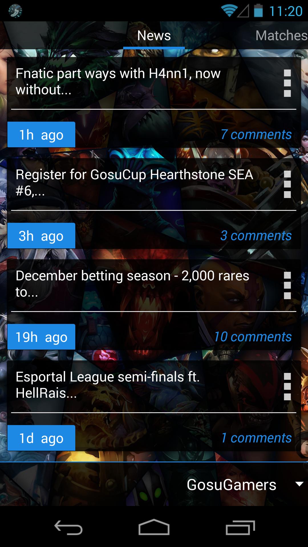 Dota 2 Match Ticker