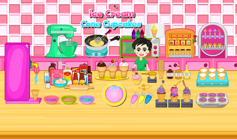 Cooking Ice Cream Cone Cupcake