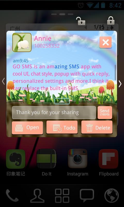 GO SMS PRO Spring SuperThemeEX