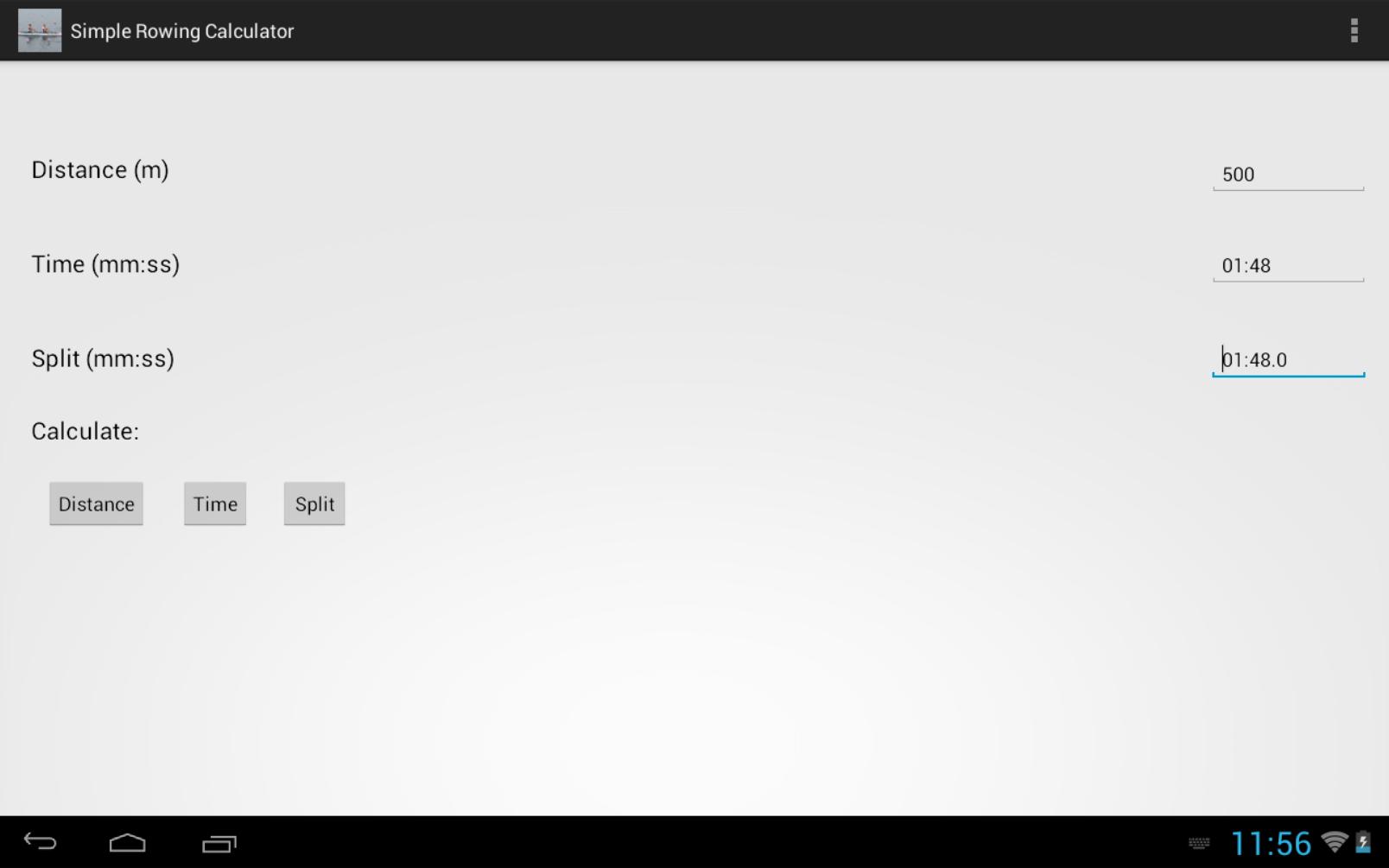 Simple Rowing Calculator