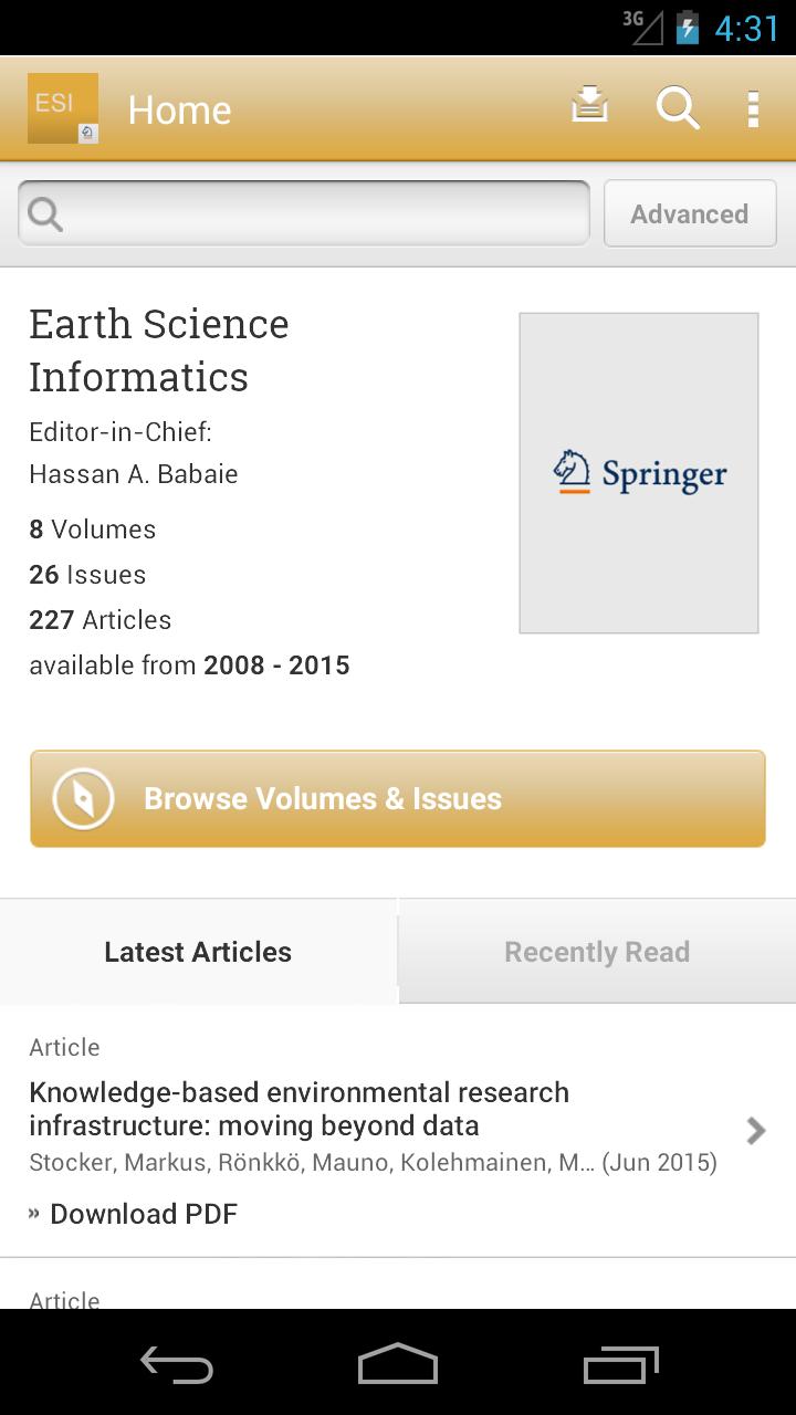 Earth Science Informatics