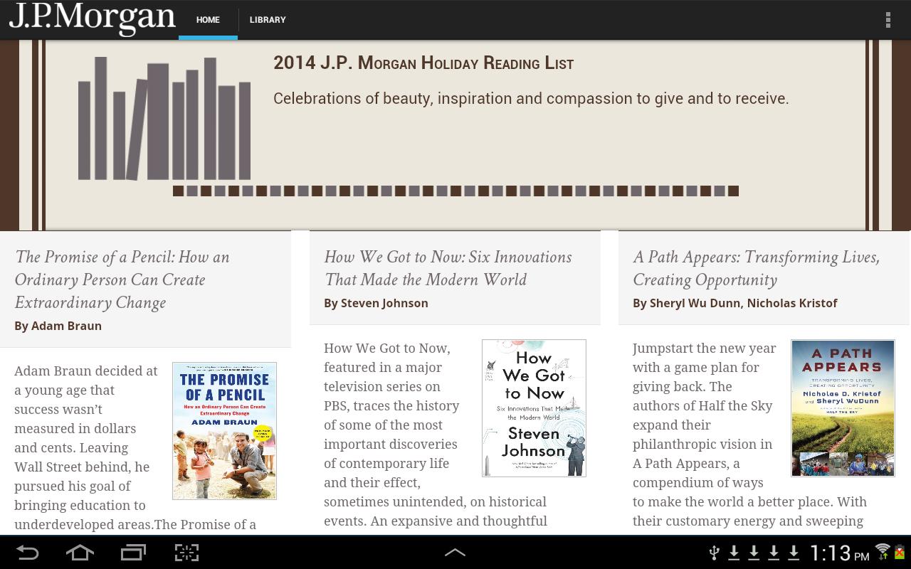 JP Morgan Reading List