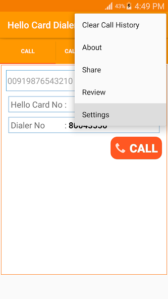 Hello Card Dialer