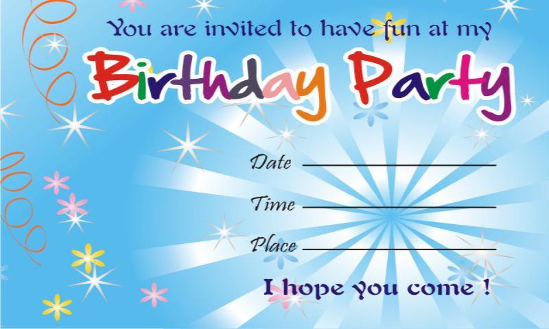 Birthday Invitation Cards