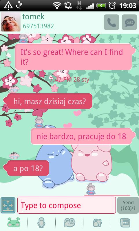 GO SMS Pro Japan Garden Theme