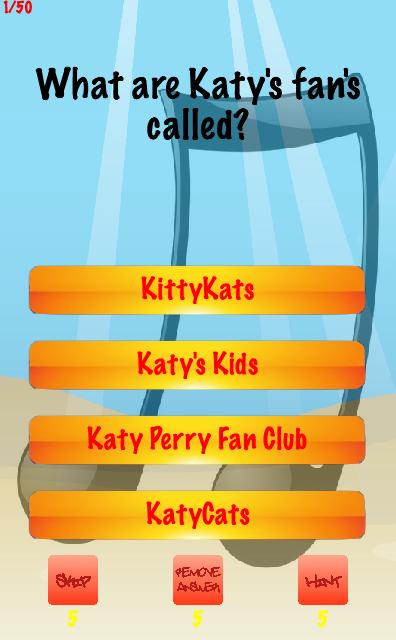 Katy Perry Trivia Quiz