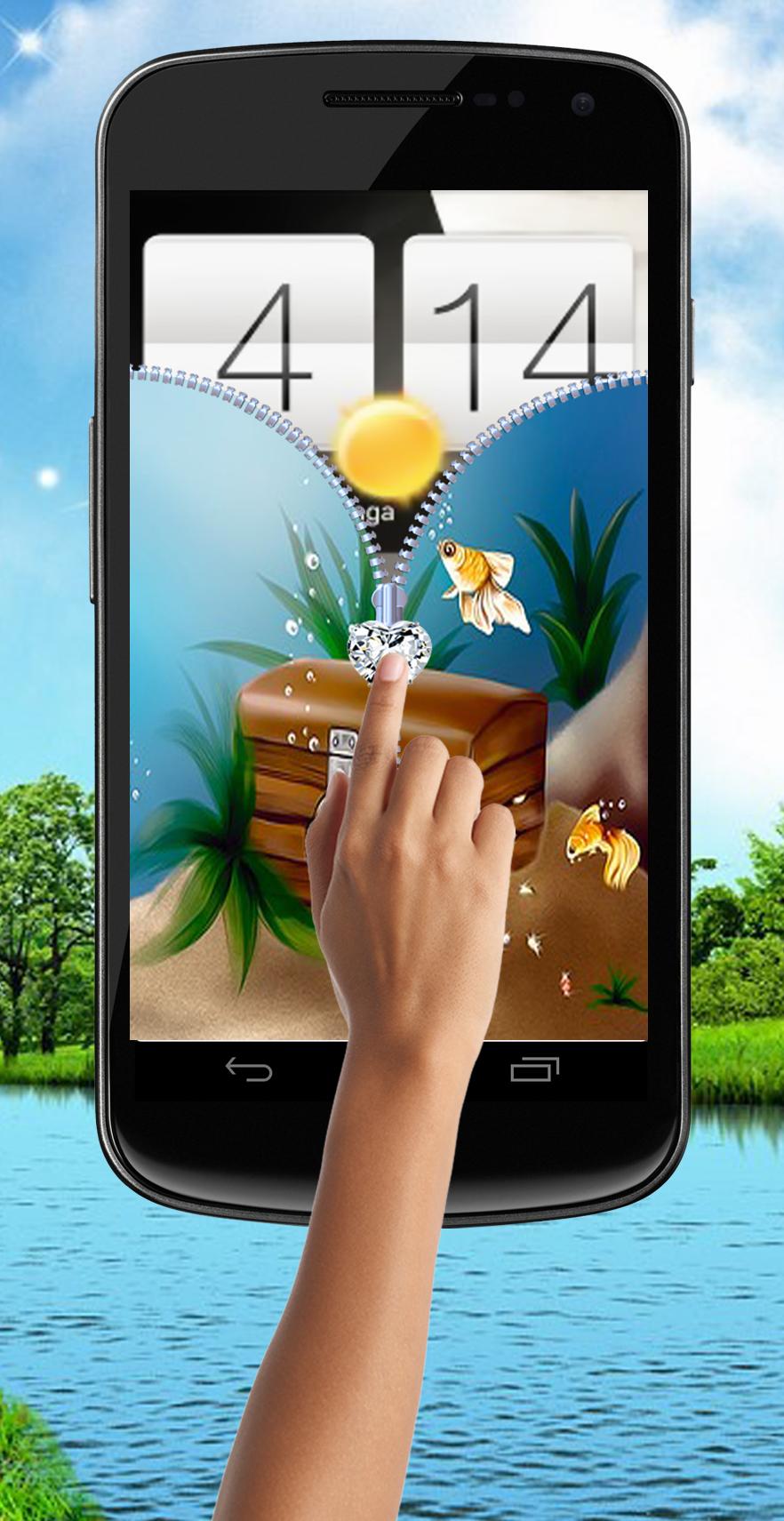 Sea Water Zipper Screen Lock