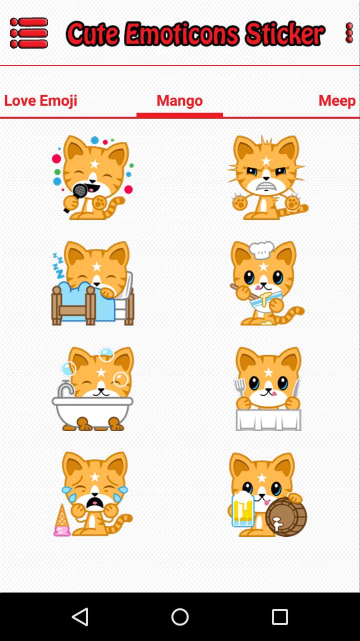Cute Emoticons Sticker