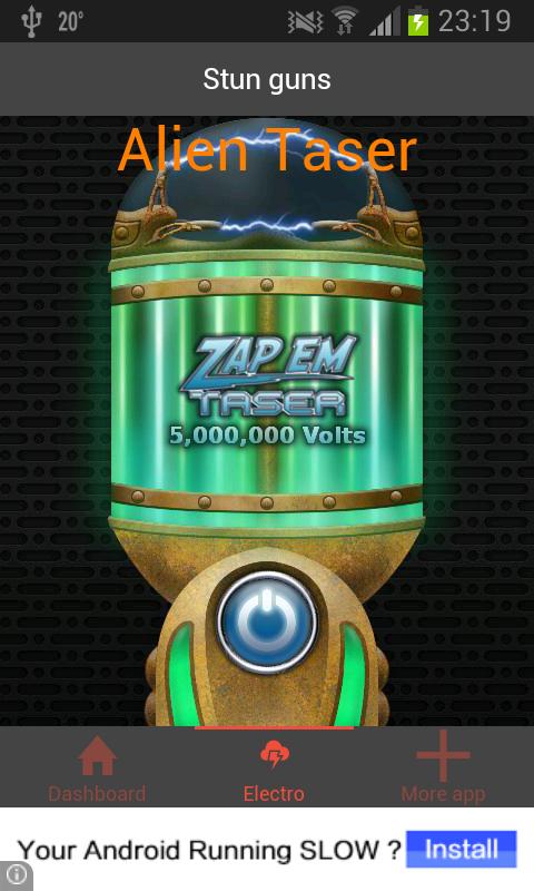 Taser guns electric game