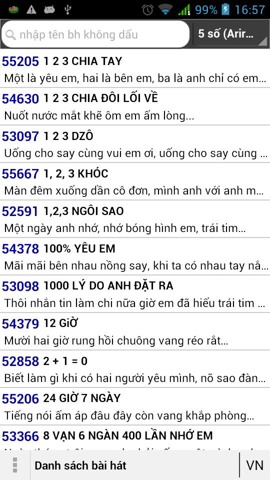 Karaoke Viet (co loi bai hat)