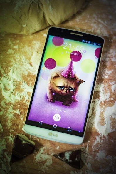 Birthday Cat live wallpaper