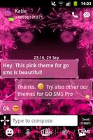 Theme Pink Flower GO SMS