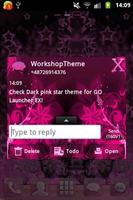 Theme Pink Flower GO SMS