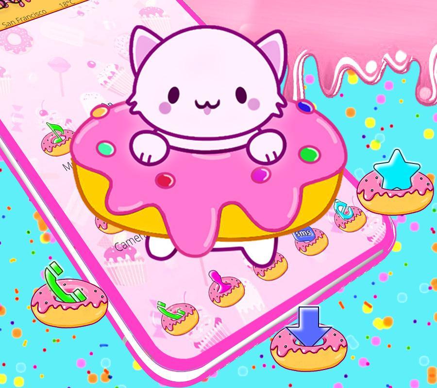 Lovely Cat Donuts Theme