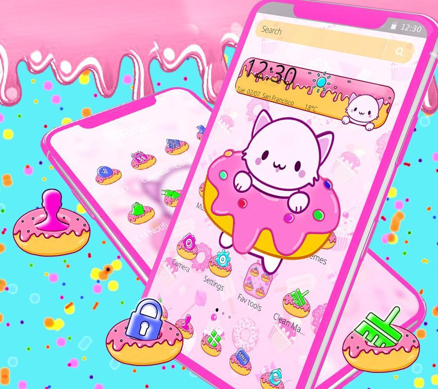 Lovely Cat Donuts Theme