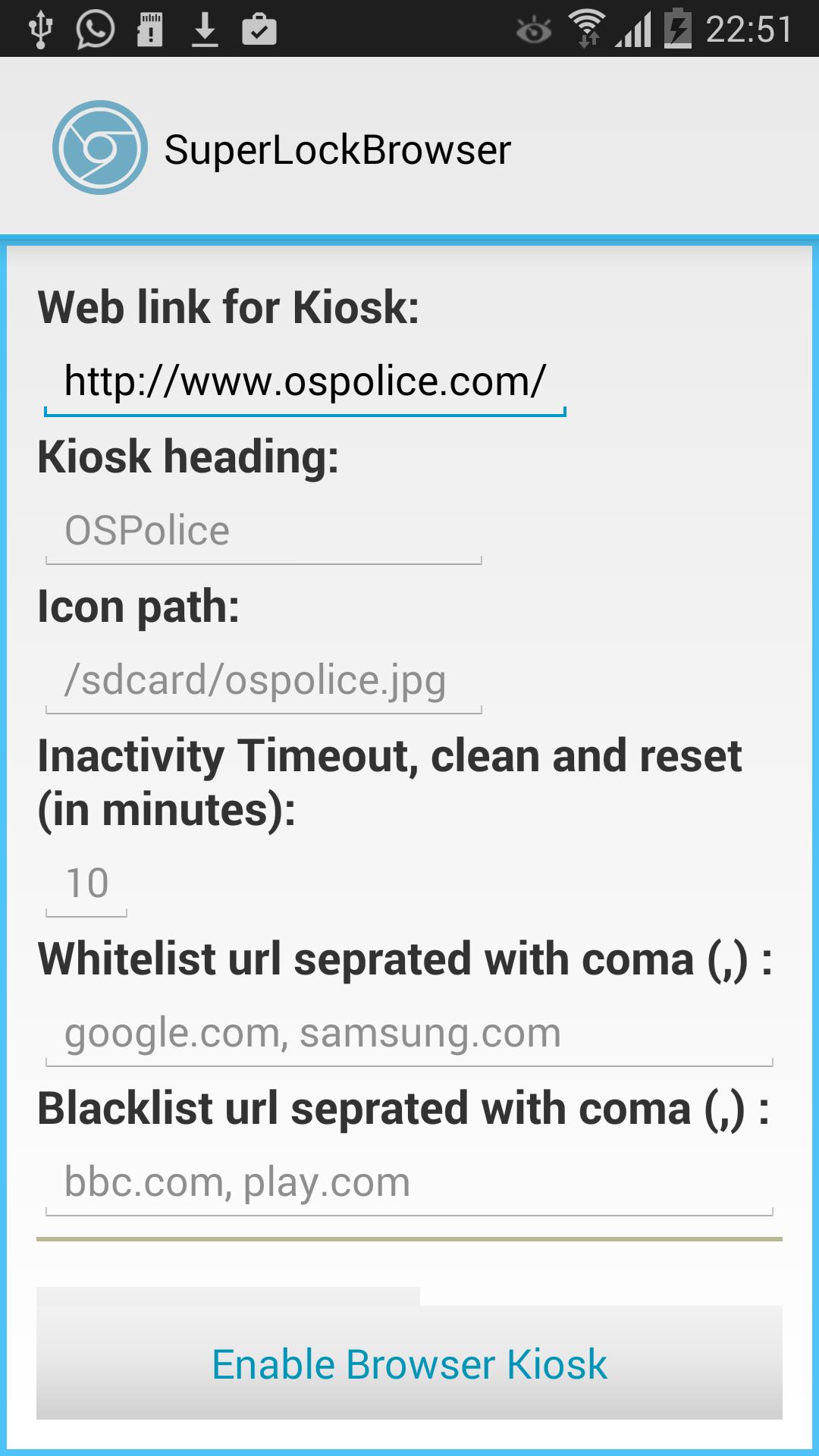 Kiosk Browser no root
