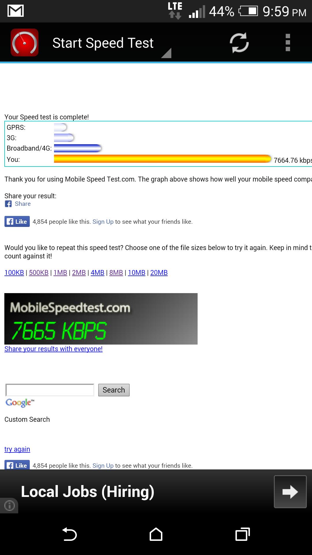 T-Mobile Speed Test
