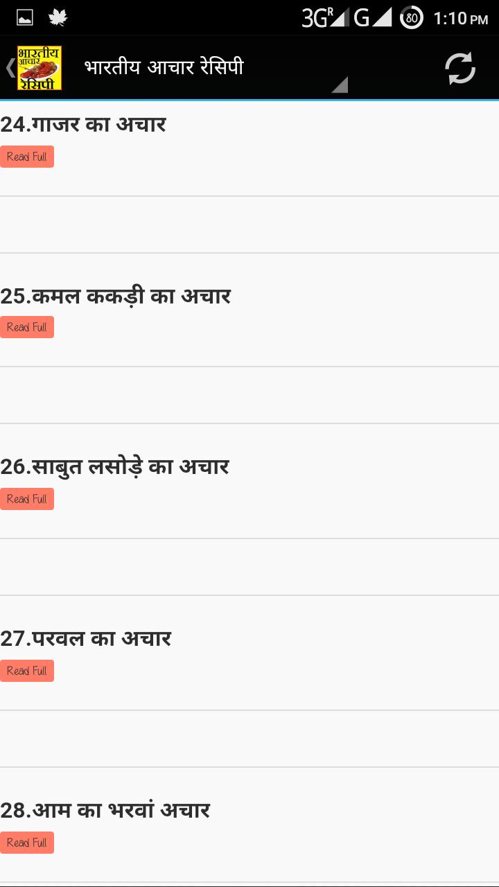 Indian Achar Recipes in Hindi