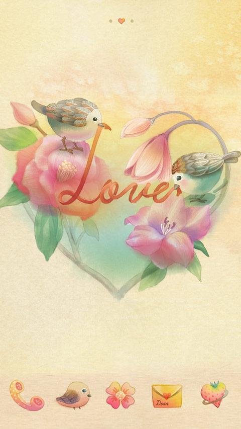 Love Bird GO Launcher Theme