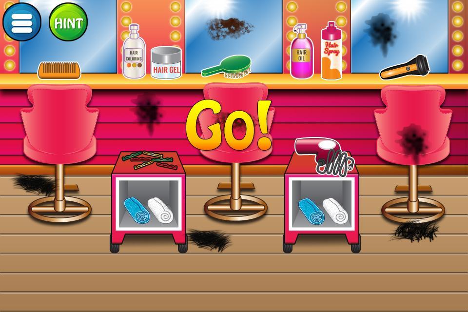 Hairdresser clean up game