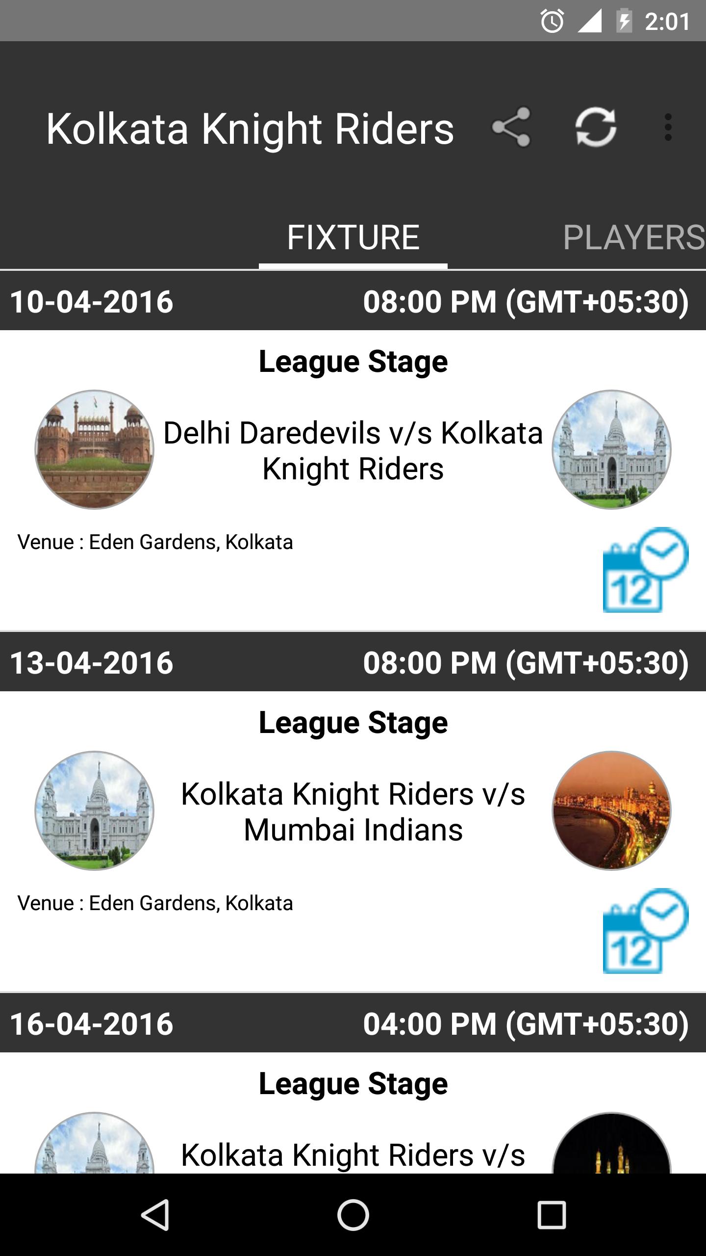 Live IPL 2016 Update, Schedule