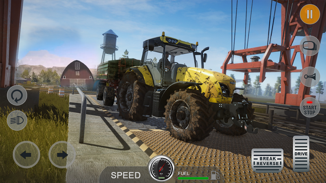 Village Driving Tractor Games