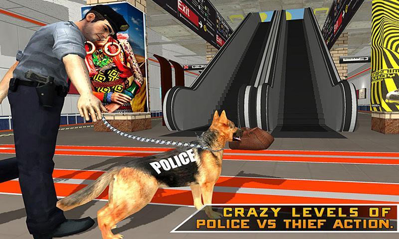 Police Dog Subway Crime City