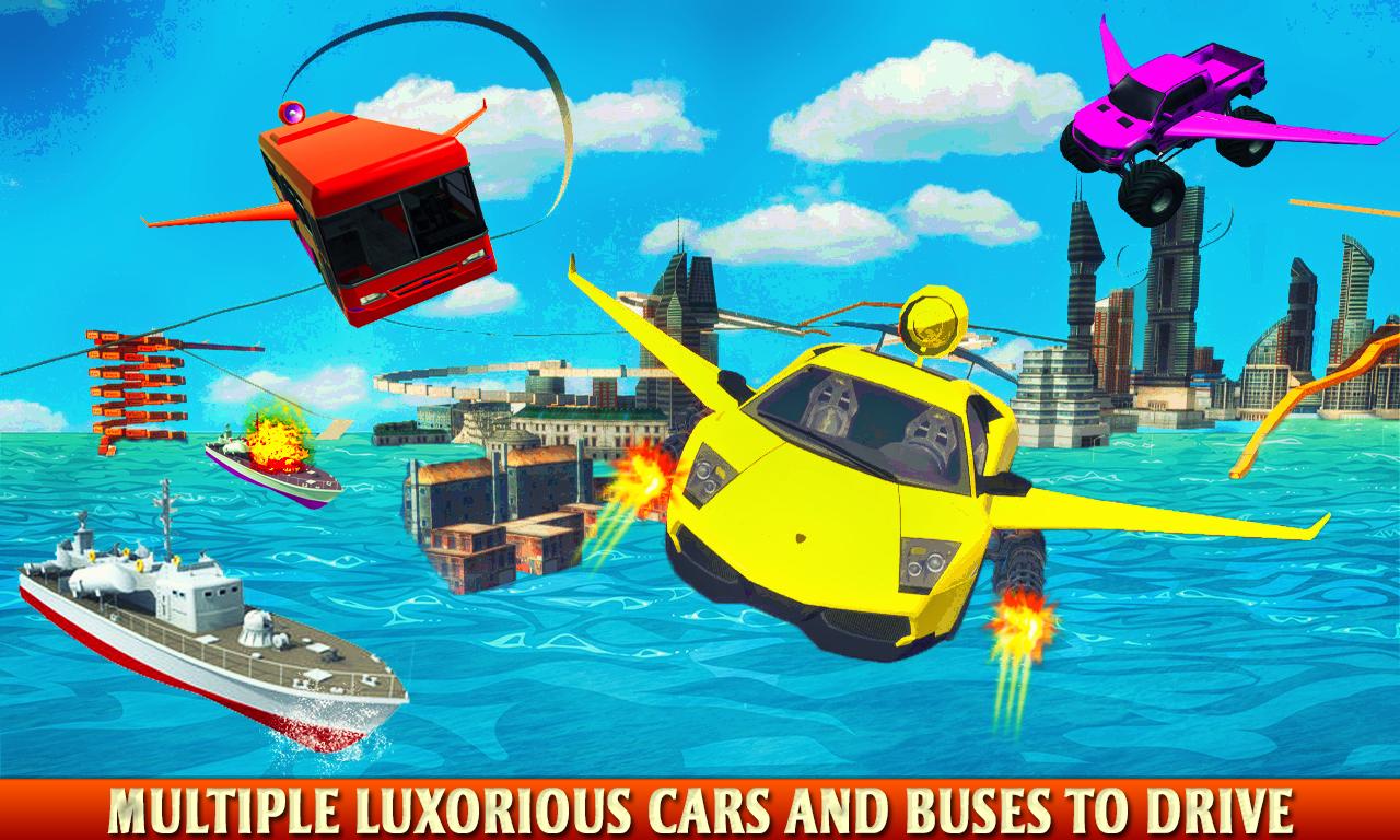 Futuristic Flying Bus Shooting