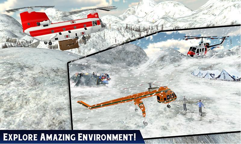 Helicopter Rescue Snow Storm