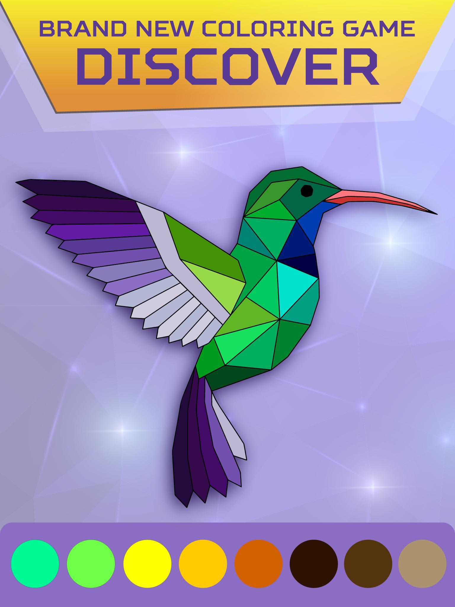 ColorPoly - Poly art coloring pages HD