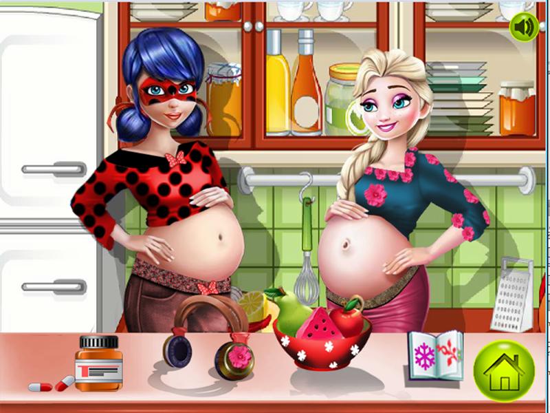 Ladybug & Elsa Pregnant BFFs