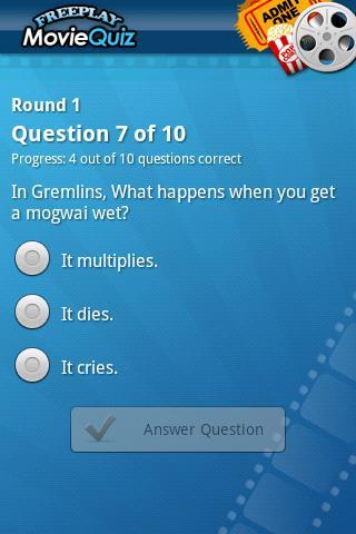 FreePlay Movie Quiz
