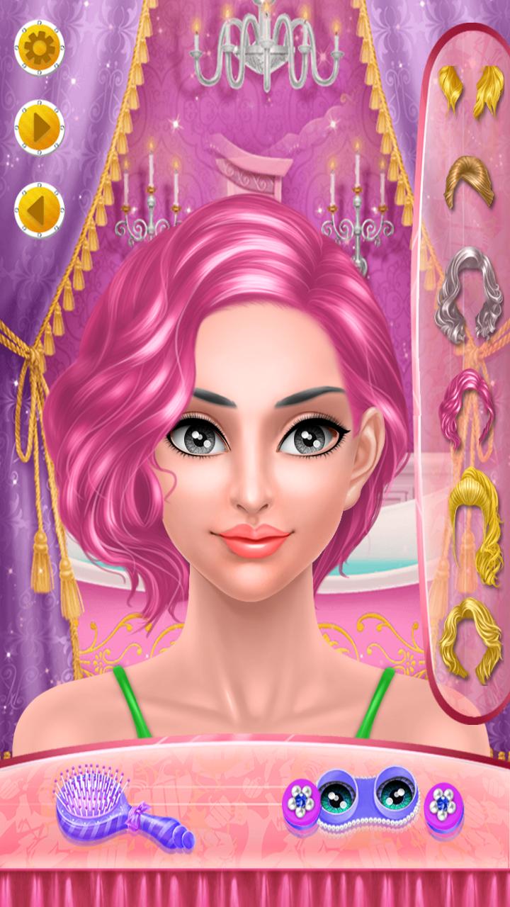 Salon indian traditional dress up and make up sari