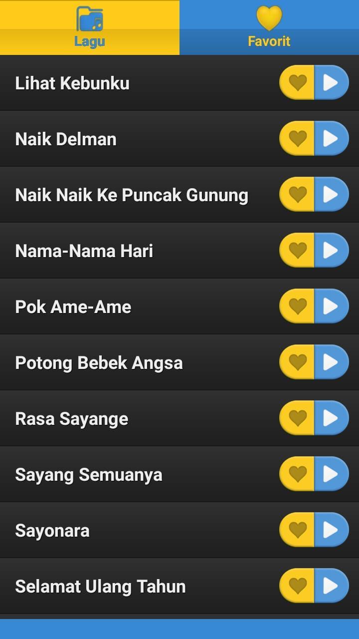 Kumpulan Lagu Anak