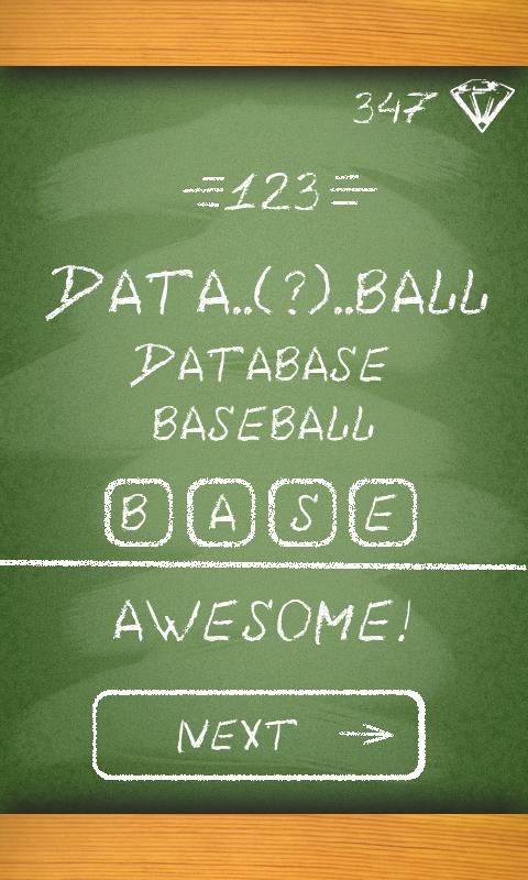 Three words puzzle