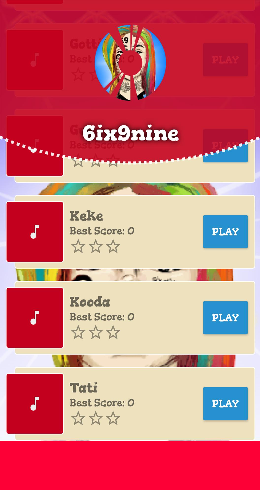 6IX9INE Piano Game