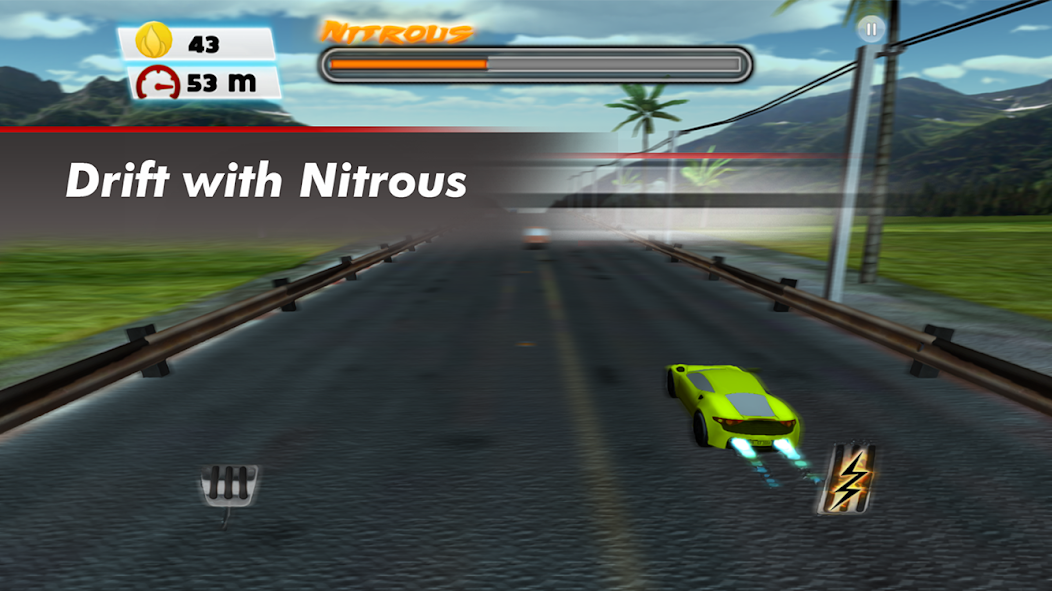 Subway racing car in rush
