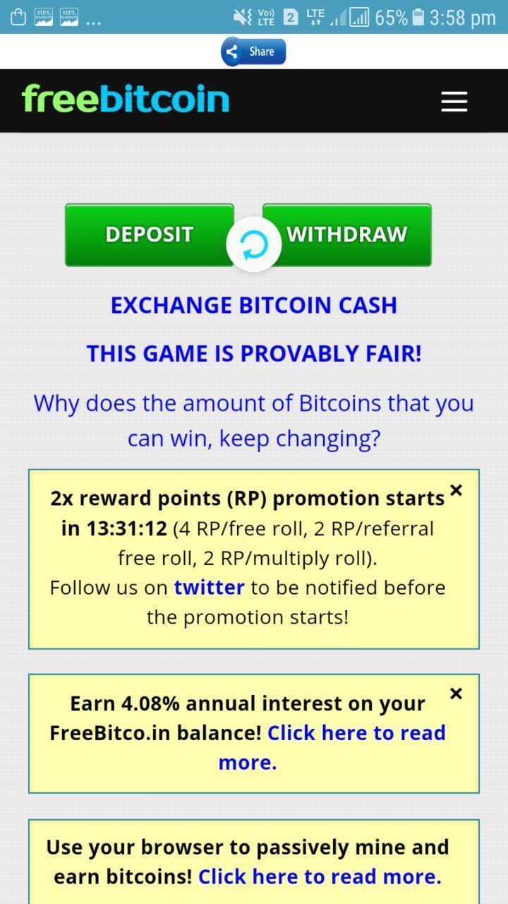 Earn Free Bitcoin
