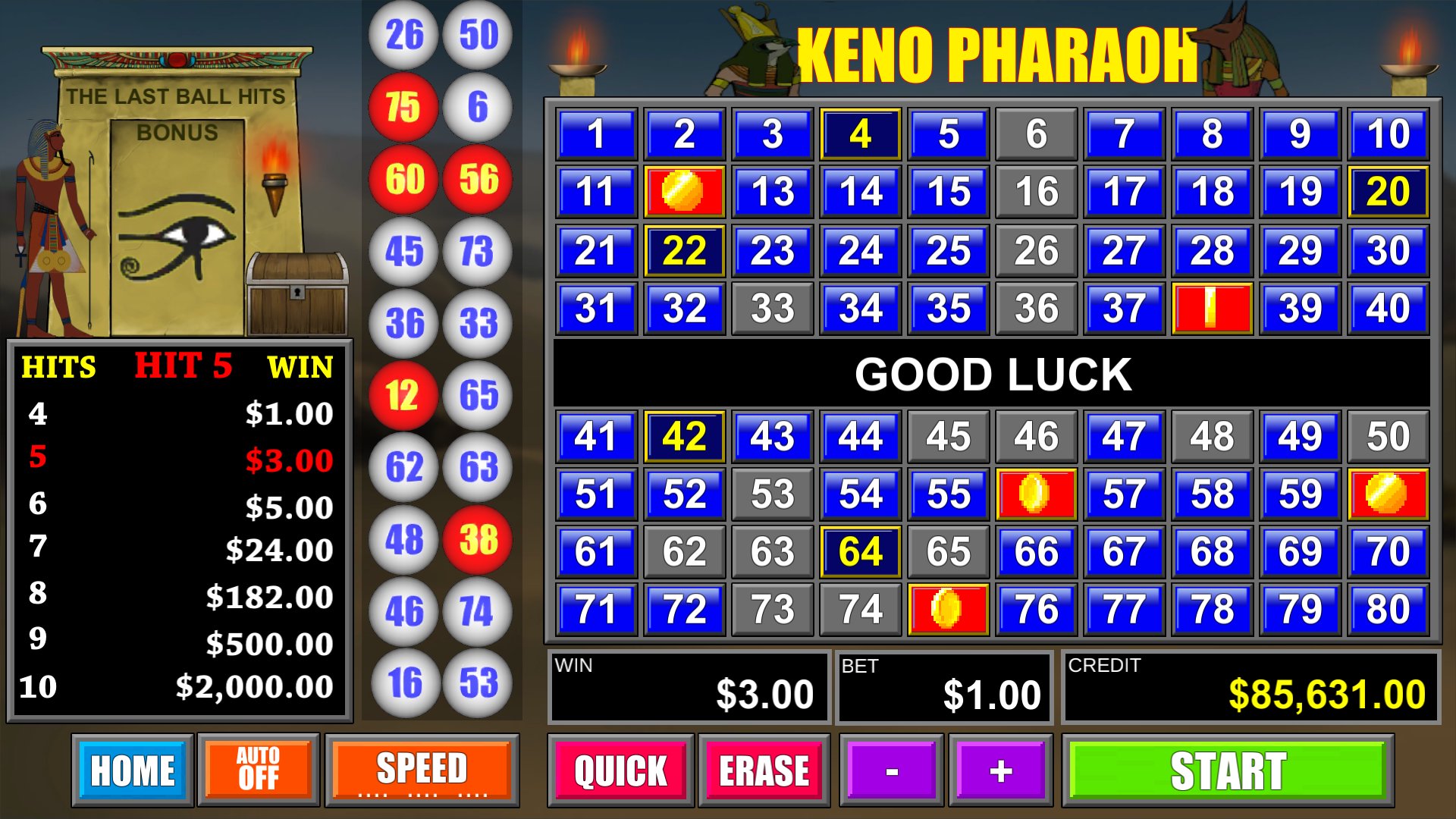 Keno Pyramid