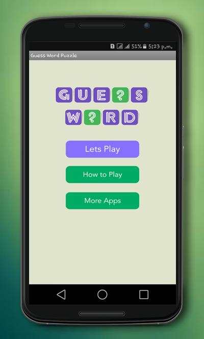 Word Guessing Game - Word Char